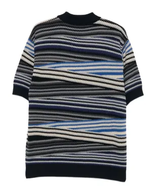 Missoni ストライプ柄ジグザグポロシャツ - ブラック - サムネイル2