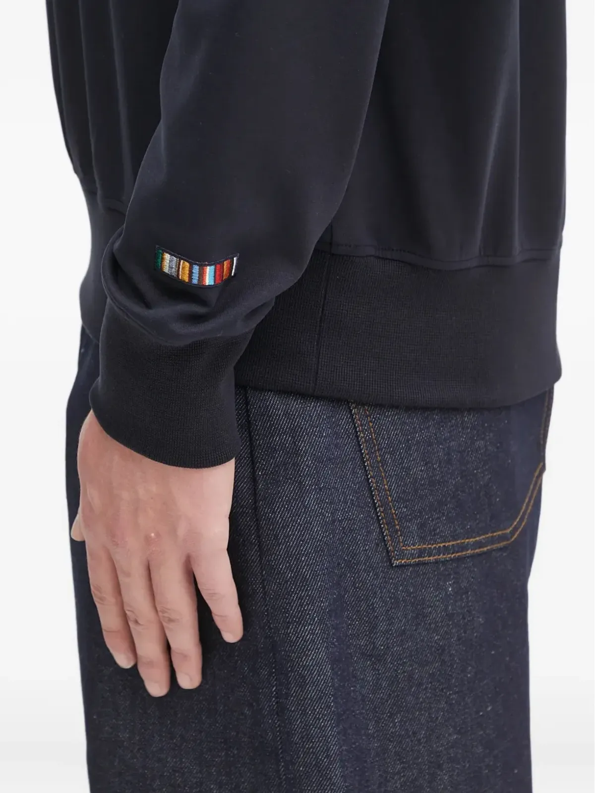 Paul Smith ジップネック・マルチストライプ・スウェットシャツ - Blue - 画像5