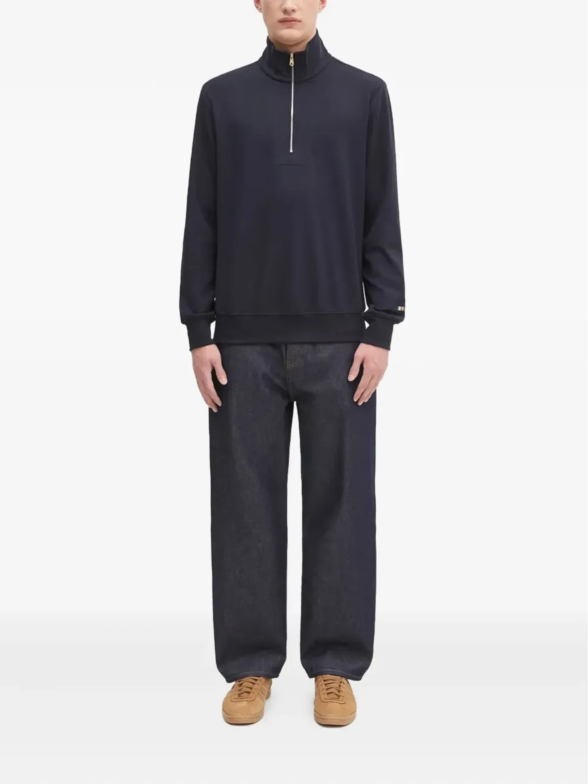 Paul Smith ジップネック・マルチストライプ・スウェットシャツ - Blue - 画像2