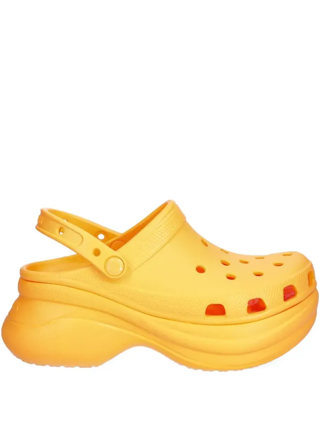 Crocs Crocs パンチ穴デザインのプラットフォームスライド（オレンジ）の商品画像