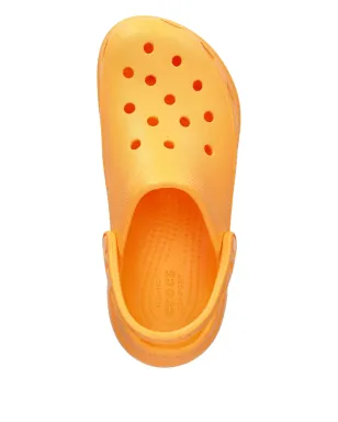 Crocs パンチ穴デザインのプラットフォームスライド（オレンジ） - サムネイル4
