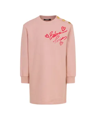 Balmain Kids ボタンロゴドレス - サムネイル1