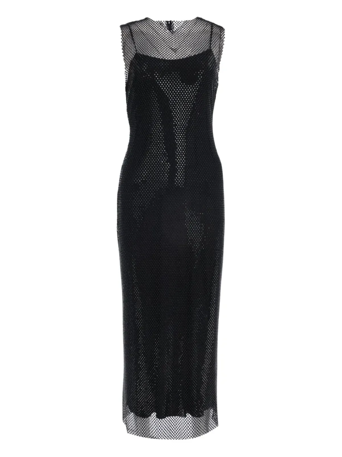 Alberta Ferretti メッシュパネル付きミディドレス - 画像1