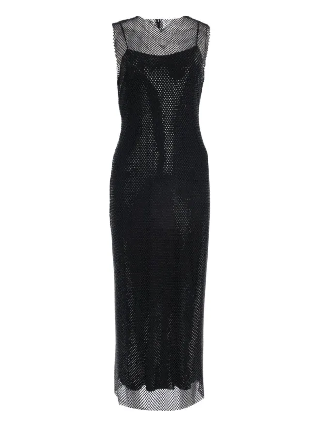 Alberta Ferretti Alberta Ferretti メッシュパネル付きミディドレスの商品画像