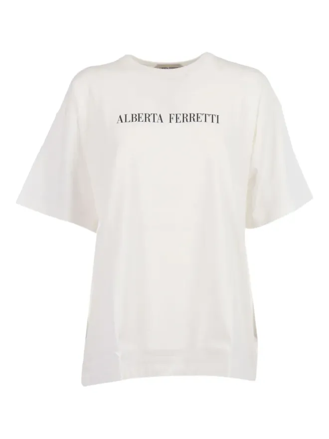 Alberta Ferretti Alberta Ferretti グラフィックプリント コットン Tシャツの商品画像