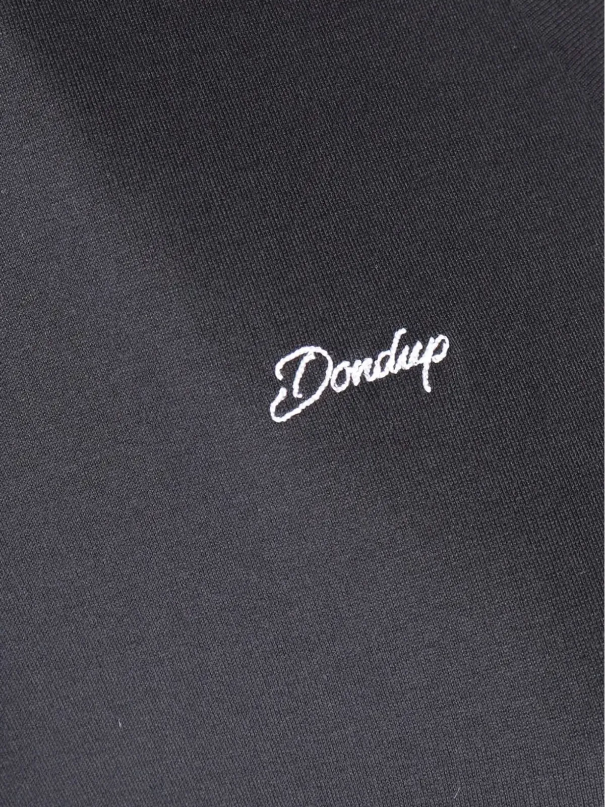 DONDUP Vネック刺繍Tシャツ ブラック - 画像3