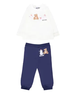 Moschino Kids テディベアと雪だるまモチーフの伸縮性のあるトラックスーツ - サムネイル1
