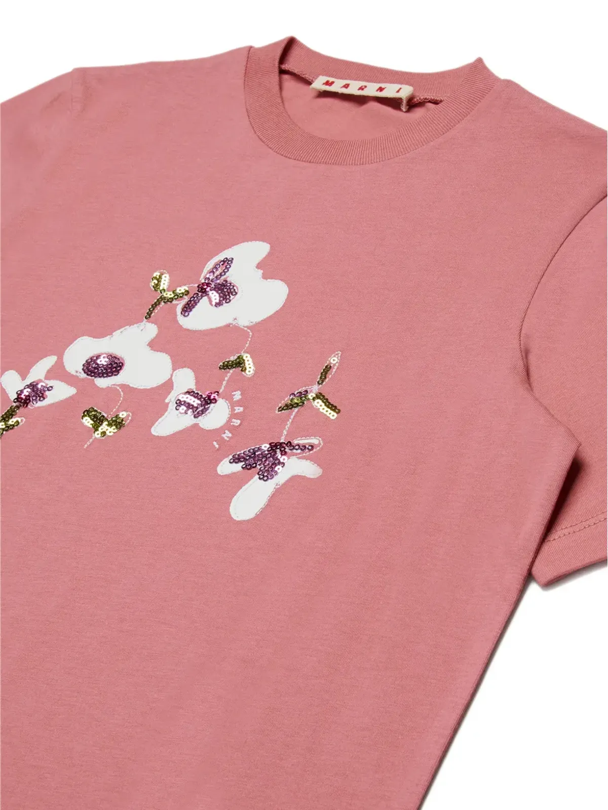 Marni Kids 花柄プリントTシャツ - ピンク - 画像3