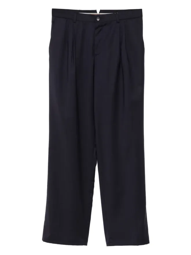 Canali Canali プリーツウールパンツ - ブルーの商品画像