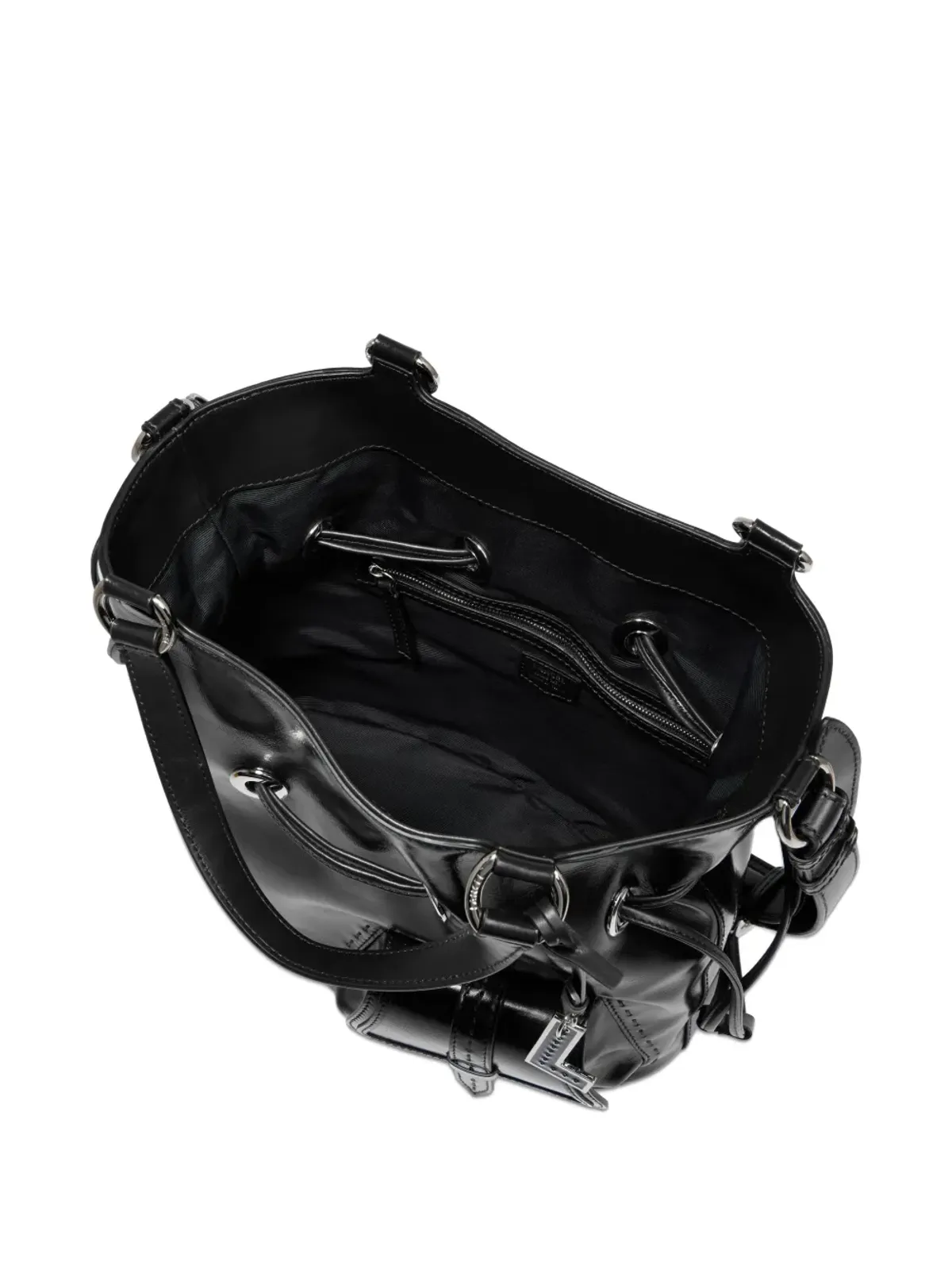 Lancel Premier Flirt ドローストリング レザー ショルダーバッグ - 画像5