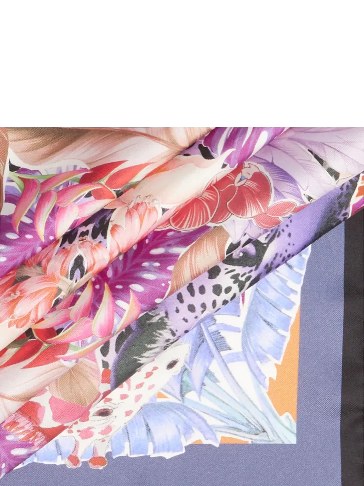 Lancel Jungle print silk scarf - Purple - 画像3