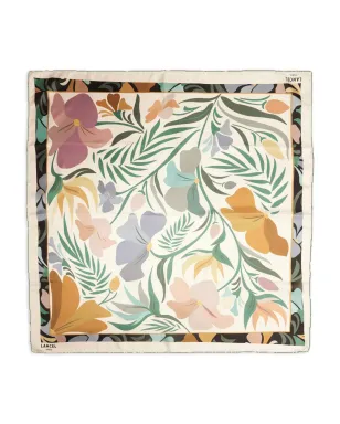 Lancel Reve de Fleurs-print square scarf - Green - サムネイル1