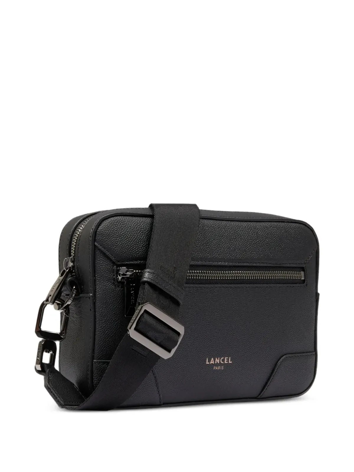 Lancel ジップファスナー付きレザーメッセンジャーバッグ - 画像3
