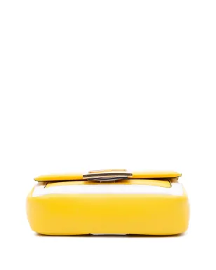 Fendi Pre-Owned バイカラー ナパレザー アポロ チェーン バゲットショルダーバッグ - ホワイト - サムネイル4