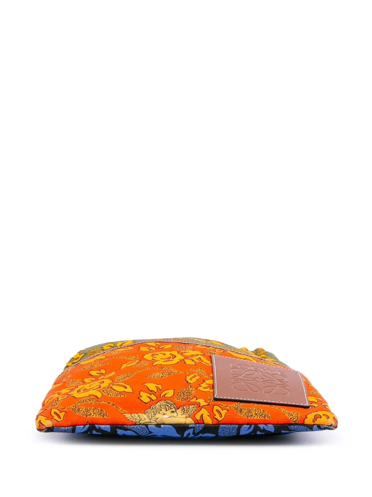 Loewe ビンテージ 2019 Paulas Ibiza Canvas Angel Drawstring クロスボディバッグ（オレンジ） - 画像4