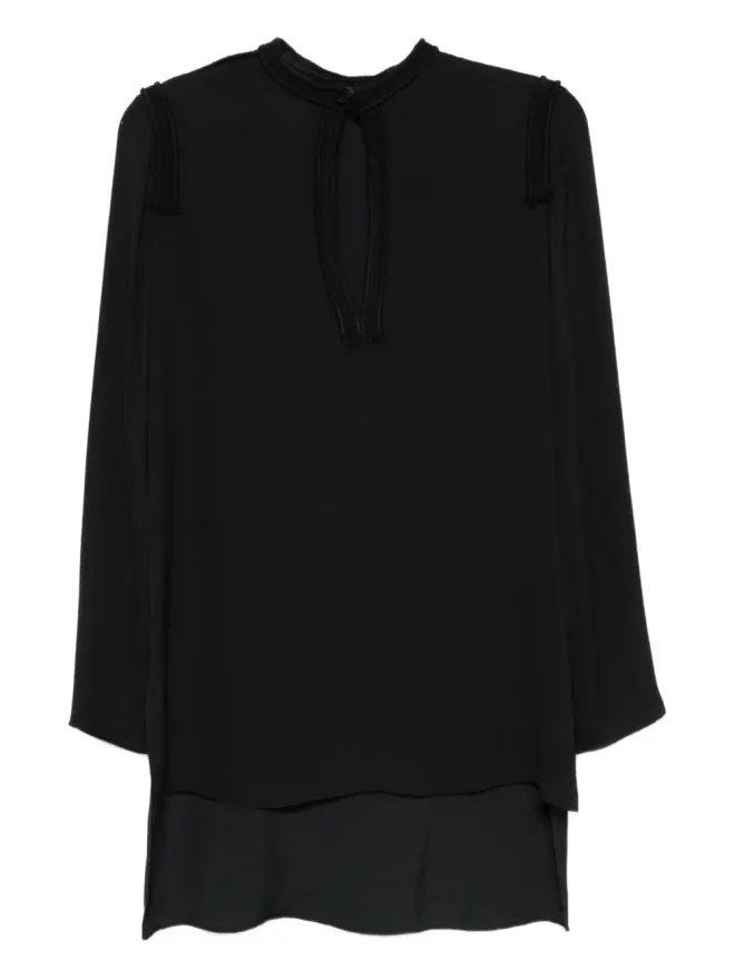 Lanvin Pre-Owned Lanvin Pre-Owned 2015 キーホールネック ブラウス ブラックの商品画像