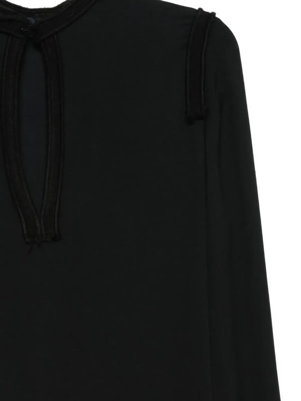 Lanvin Pre-Owned 2015 キーホールネック ブラウス ブラック - 画像3