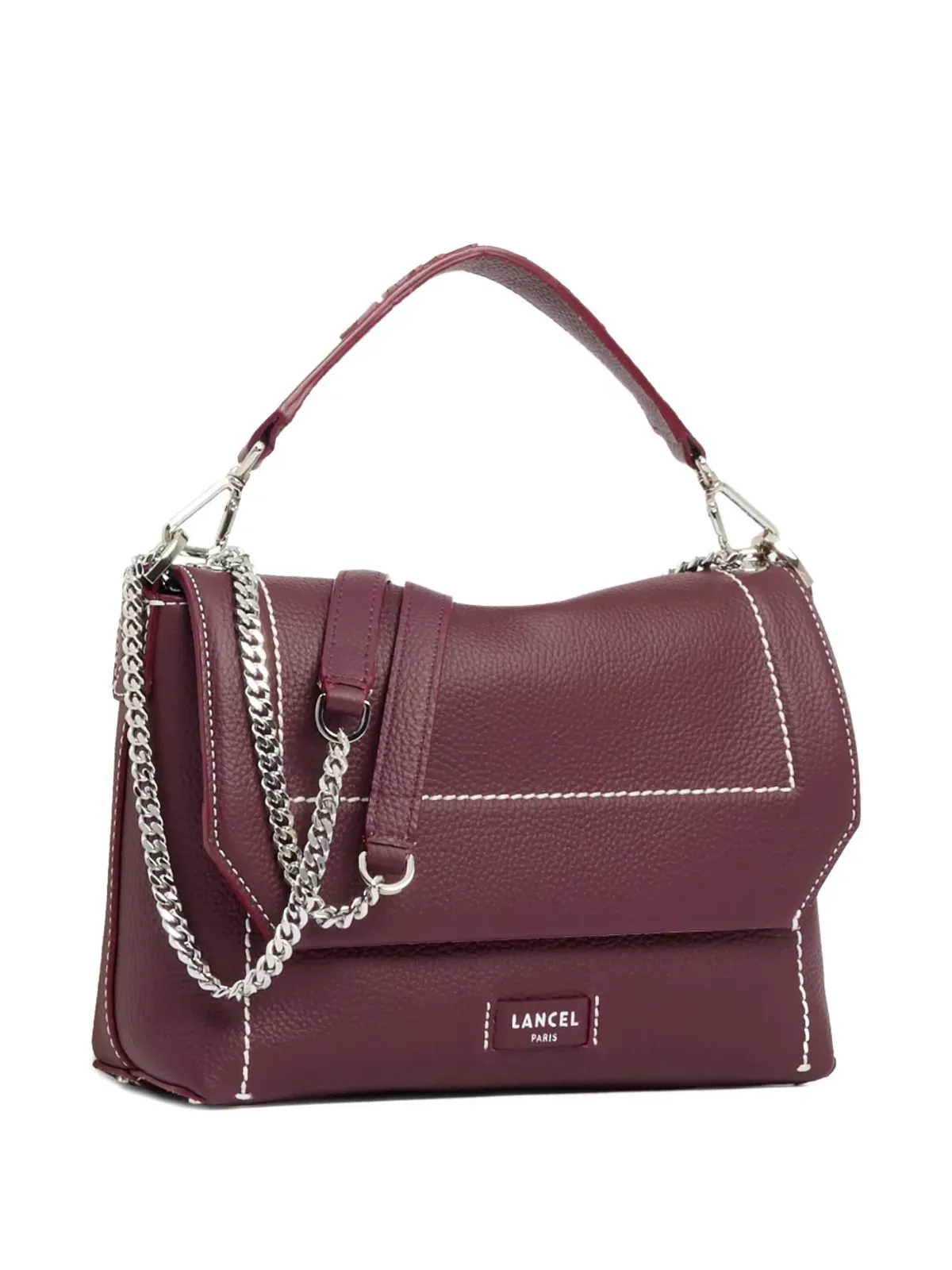 Lancel フラップ付きレザートートバッグ - 画像3
