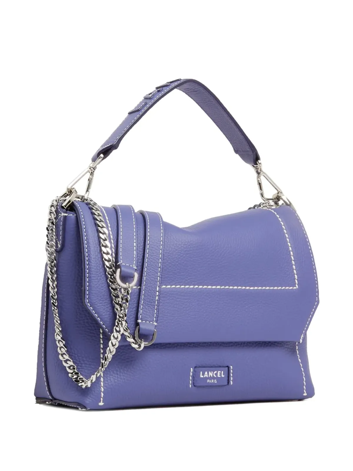 Lancel ニノン フラップディテール レザー サッチェル - ブルー - 画像3