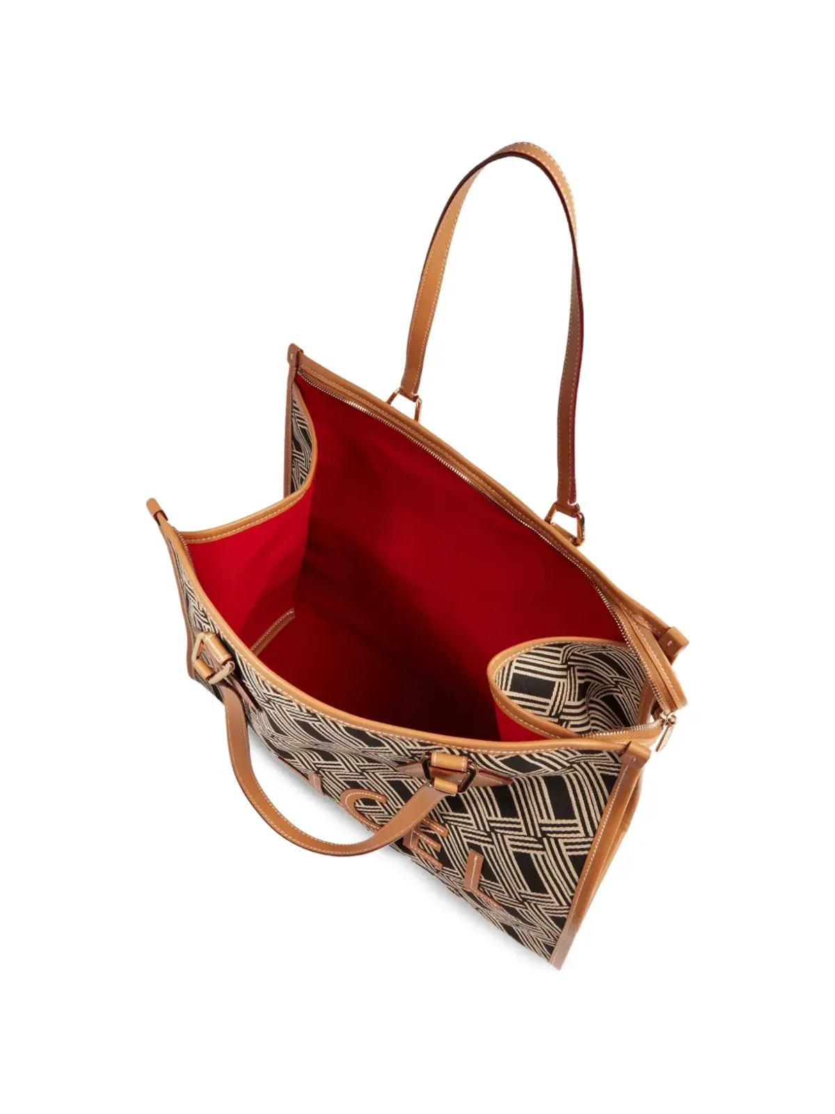 Lancel モノグラム柄 レザー・トリム トートバッグ - 画像5