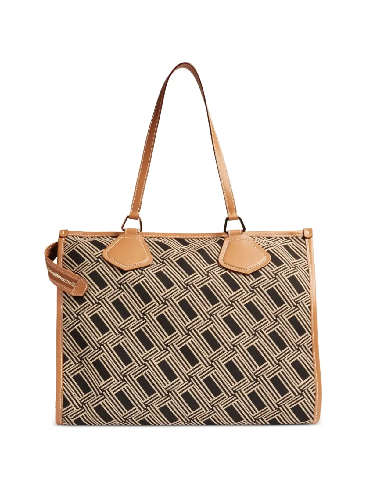 Lancel モノグラム柄 レザー・トリム トートバッグ - 画像3