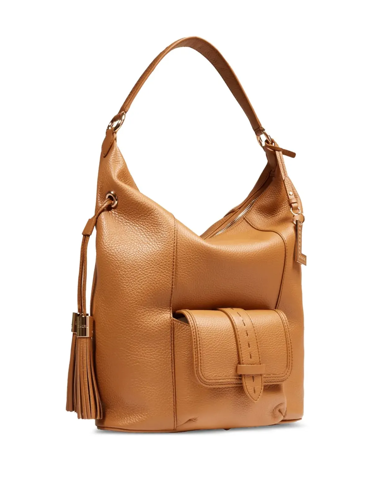 Lancel プレミア フリルト タッセル ショルダーバッグ ブラウン - 画像3