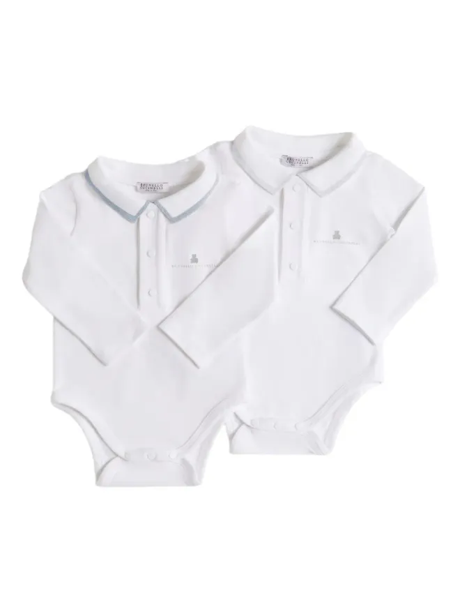 Brunello Cucinelli Kids Brunello Cucinelli Kids ポロネックボディスーツセットの商品画像