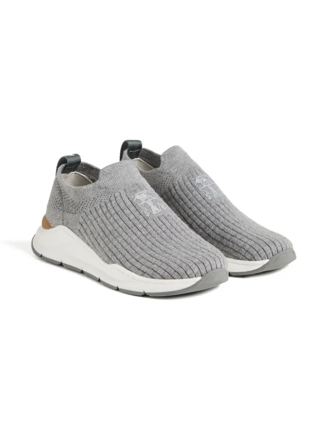Brunello Cucinelli Kids Brunello Cucinelli Kids フロントディテール スリップオンスニーカーの商品画像
