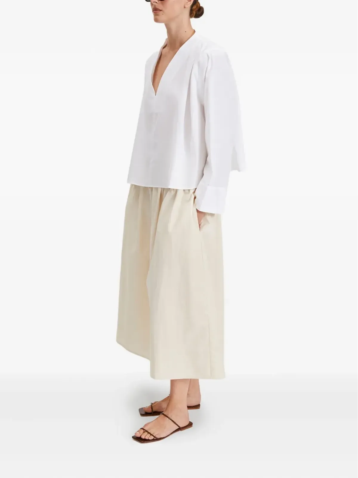 Stylein Javeria V-neck top - White - 画像2