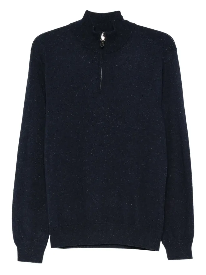 Canali Canali 杢入りハーフジップセーターの商品画像
