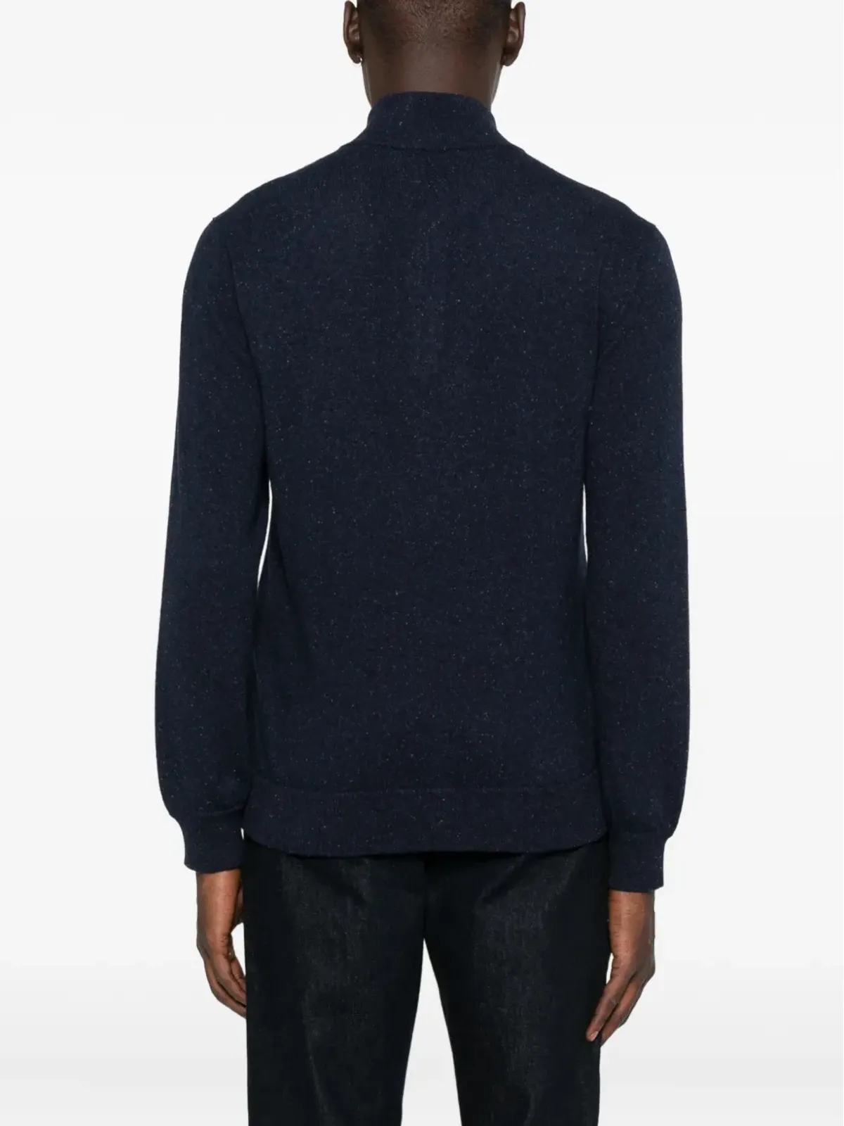 Canali 杢入りハーフジップセーター - 画像4