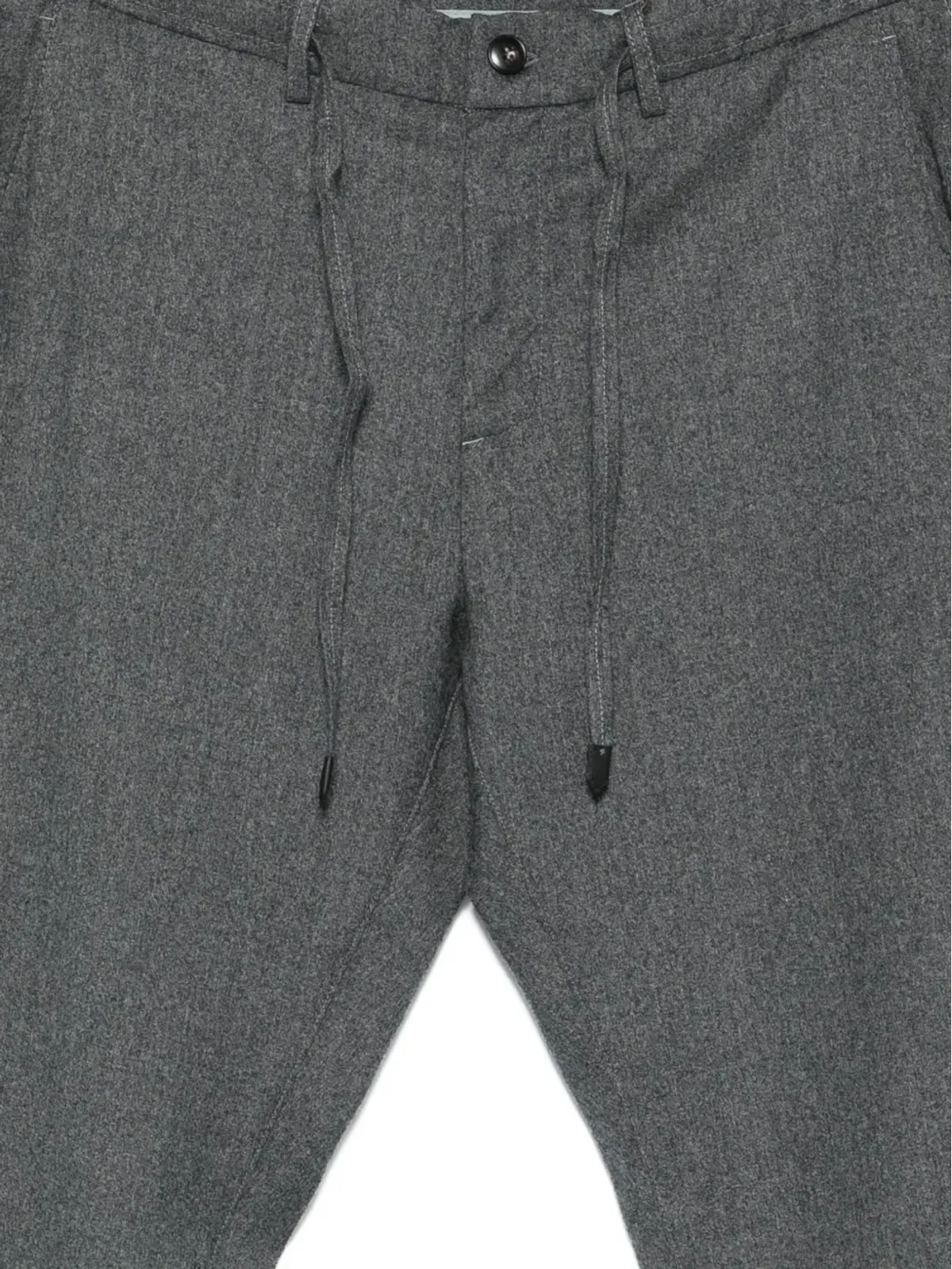Canali ドローストリング ウールパンツ - 画像3