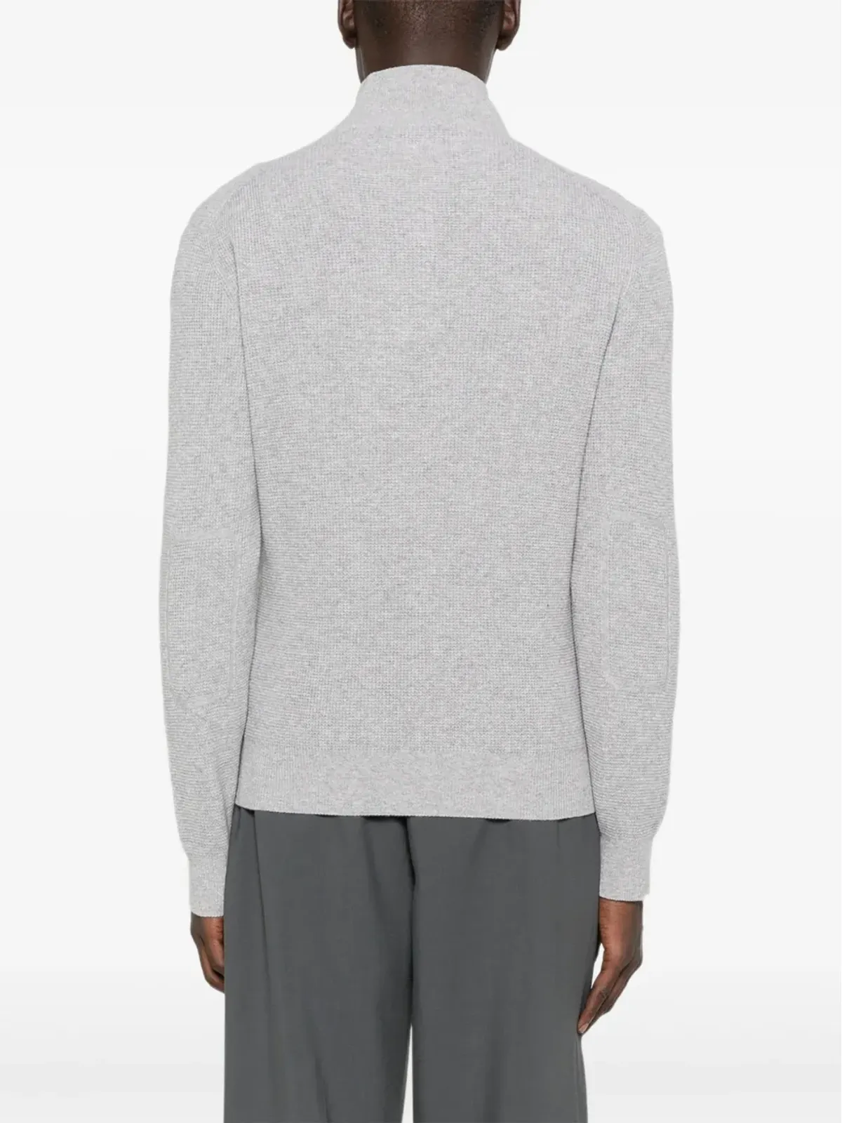 Canali リブ編みハイネックセーター - グレー - 画像4