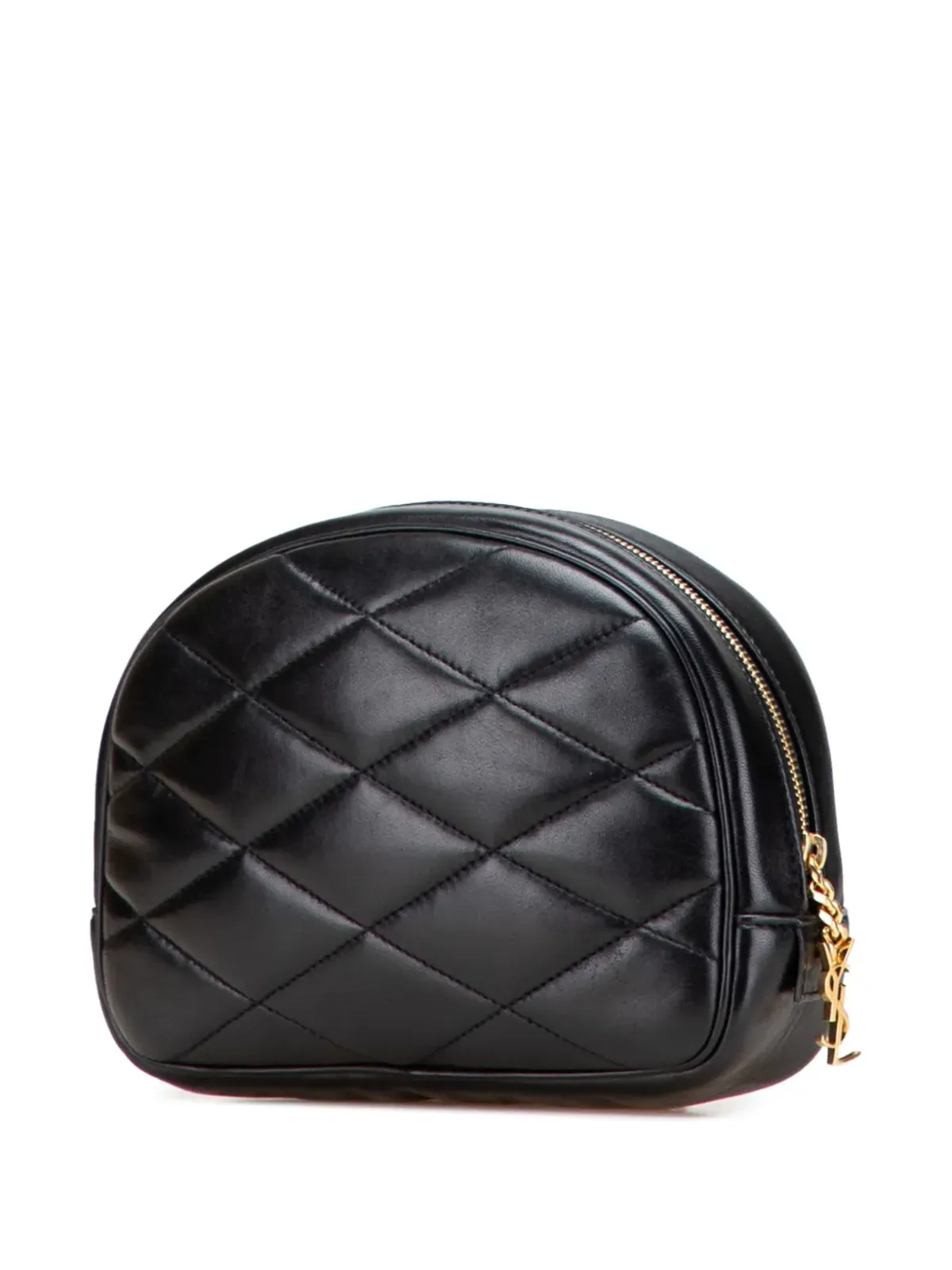 Saint Laurent Pre-Owned 2021年 キルティングラムスキン ロリタ コスメポーチ ブラック - 画像2