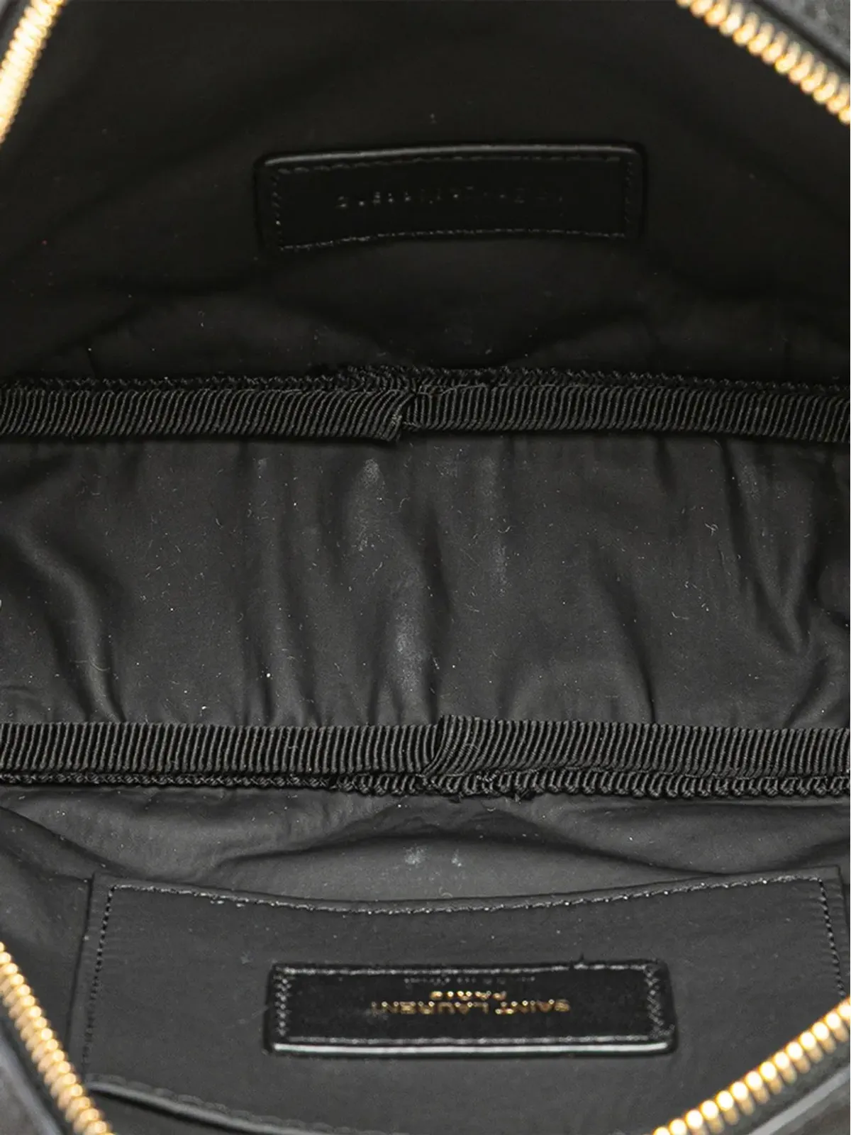 Saint Laurent Pre-Owned 2021年 キルティングラムスキン ロリタ コスメポーチ ブラック - 画像4