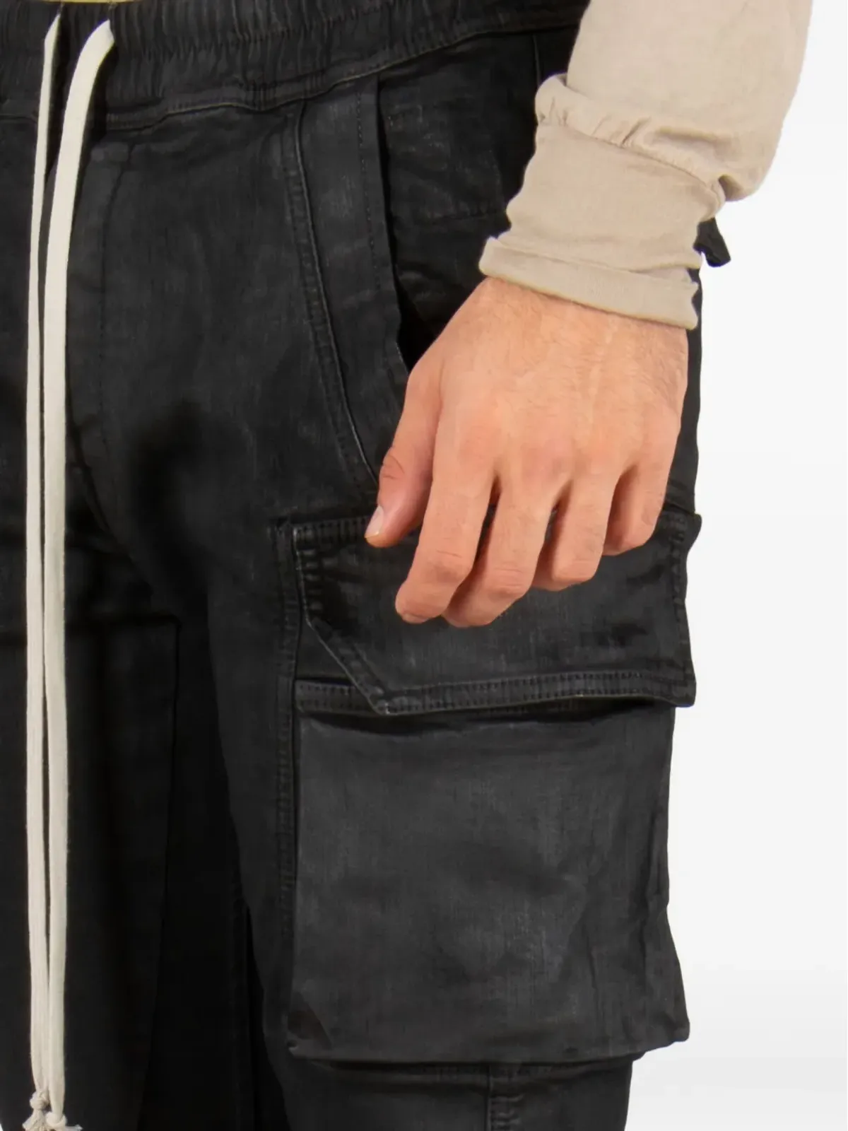 Rick Owens DRKSHDW ドローストリングウェストカーゴパンツ - 画像4