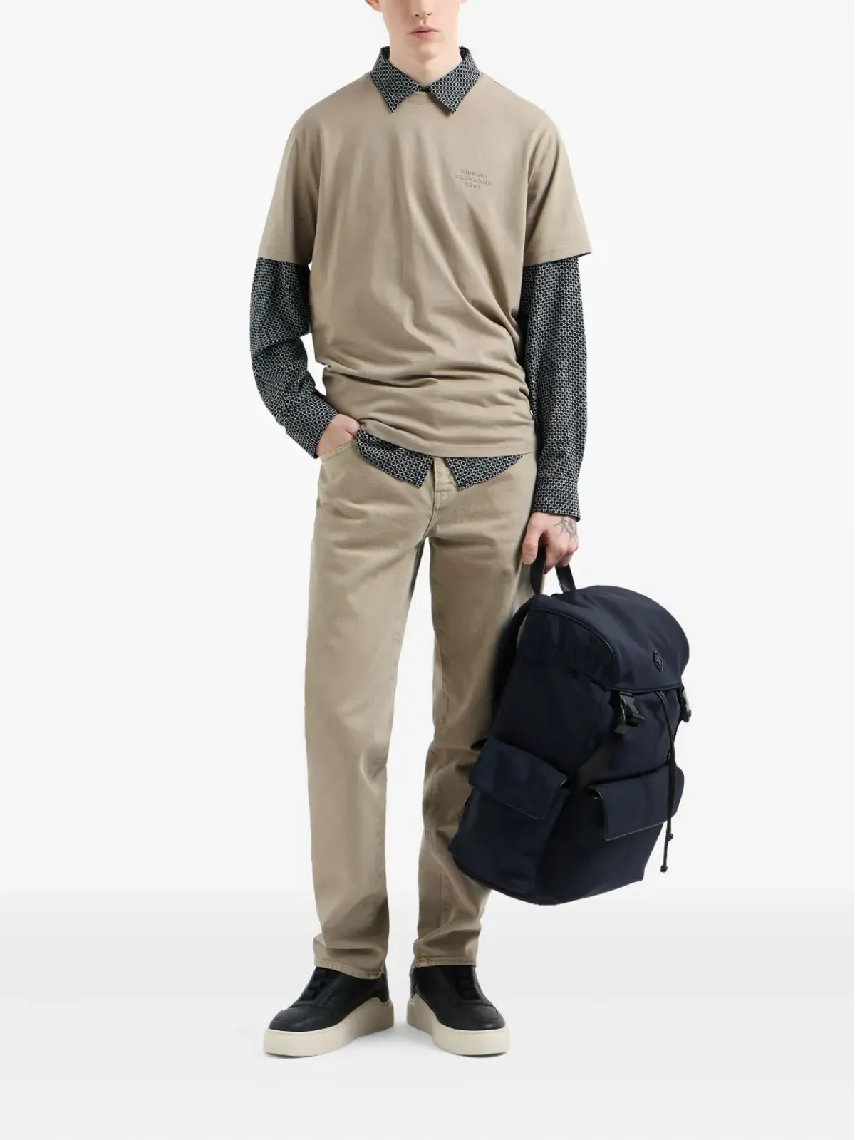 Armani Exchange 幾何学模様のシャツ - 画像2