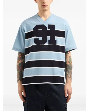 Armani Exchange ストライプ Vネック Tシャツ - サムネイル3