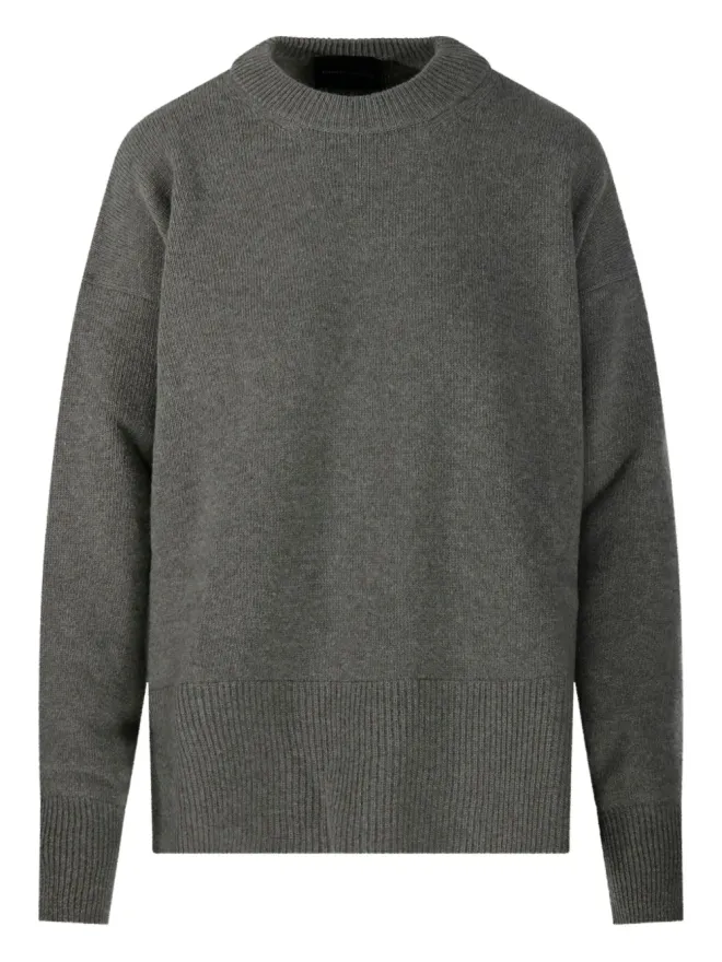 Roberto Collina Roberto Collina リブヘム クルーネック セーター - グレーの商品画像