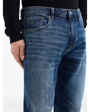 Armani Exchange ダメージ加工の5ポケットデニムジーンズ - サムネイル4