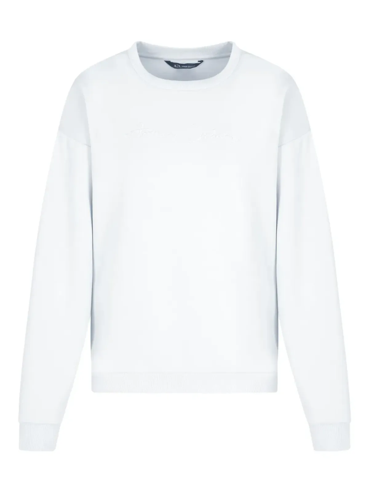 Armani Exchange 刺繍入り クルーネック スウェット - ブルー - 画像1