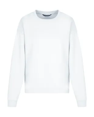 Armani Exchange 刺繍入り クルーネック スウェット - ブルー - サムネイル1