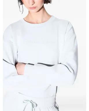 Armani Exchange 刺繍入り クルーネック スウェット - ブルー - サムネイル5