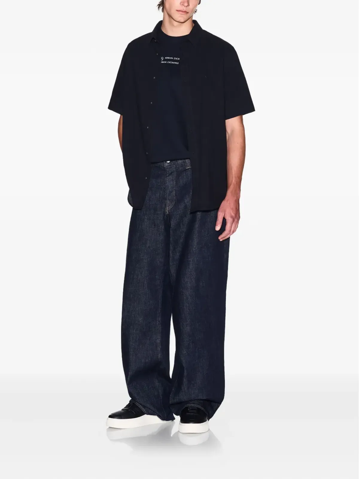 Armani Exchange ショートスリーブシャツ - ブラック - 画像2