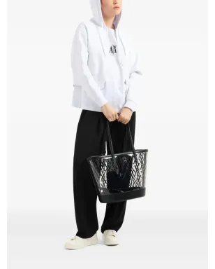 Armani Exchange ロゴ刺繍ジップアップスウェット - White - サムネイル2