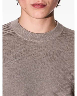 Armani Exchange 幾何学模様 クルーネック ニットセーター - サムネイル5