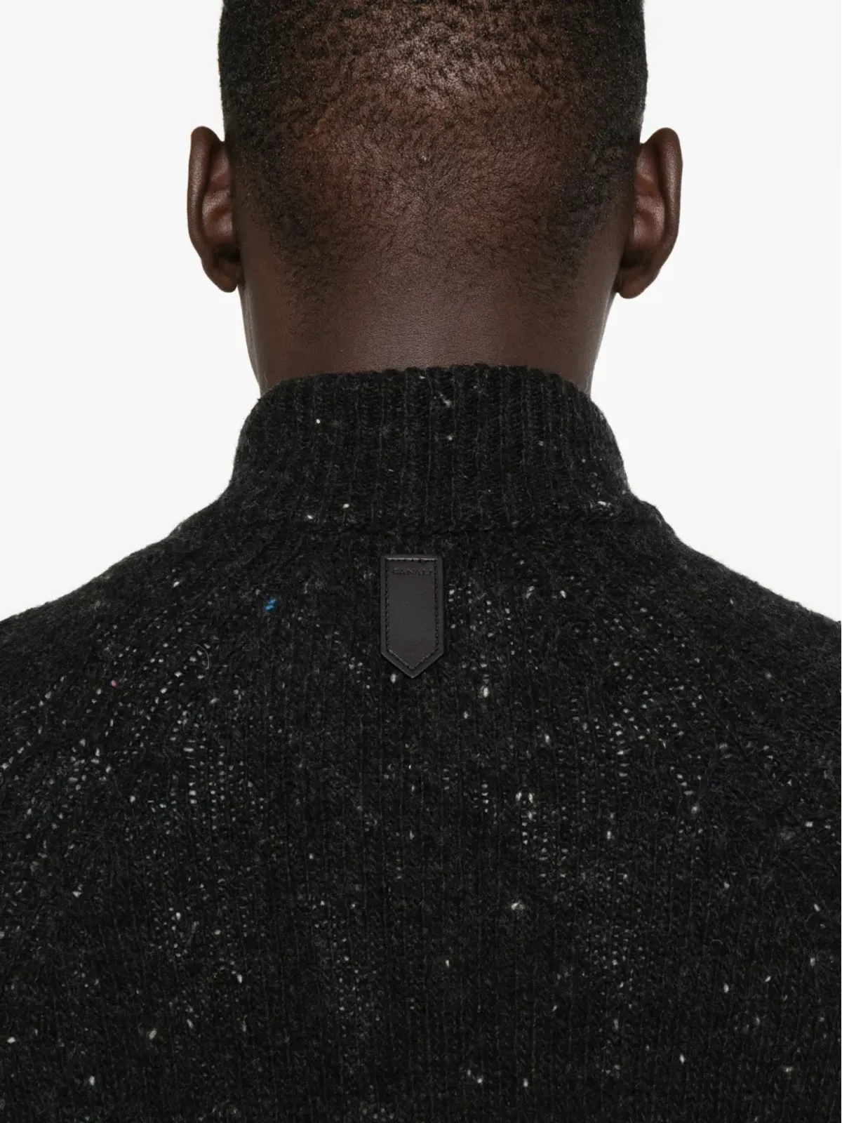 Canali 斑点柄ジップアップカーディガン - 画像5