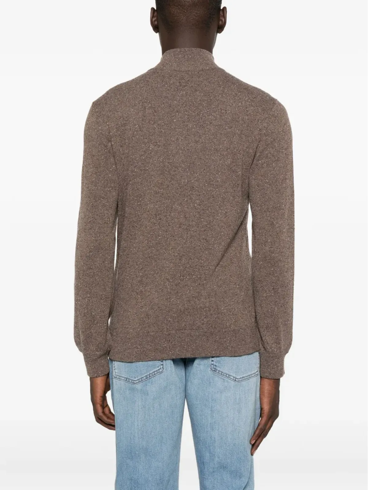 Canali 半ジップ ウールセーター - ブラウン - 画像4