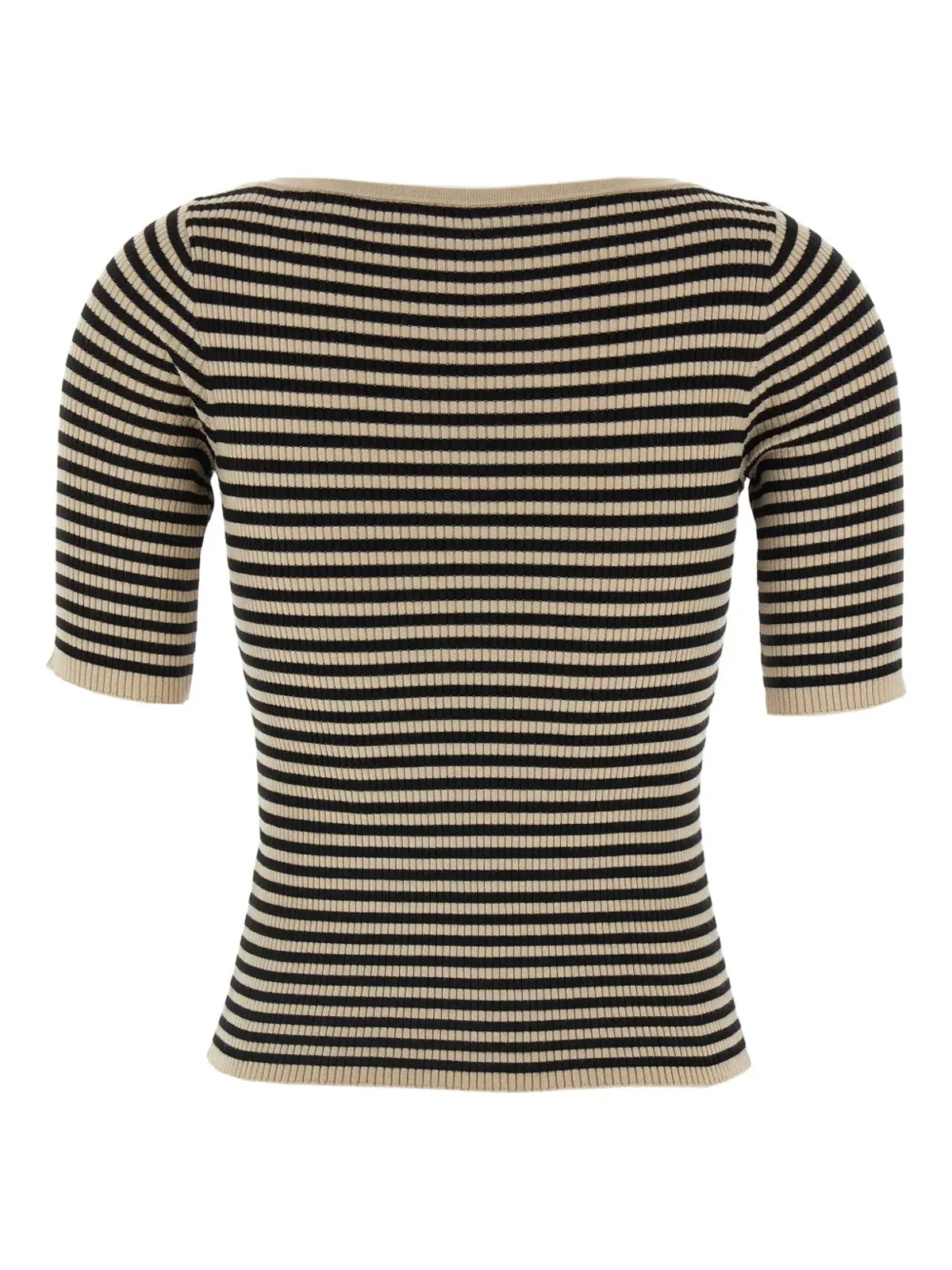 Max Mara ストライプ柄リブ編みTシャツ - 画像2