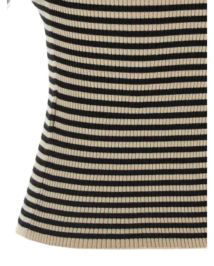 Max Mara ストライプ柄リブ編みTシャツ - サムネイル4